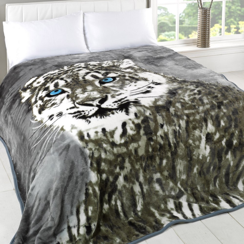 Dreamscene Animal Print Faux Fur Large Mink Throw Warm Fleece Bed Sofa